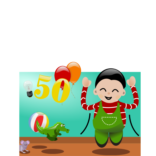 SVG Happy to be 50 vector illustration