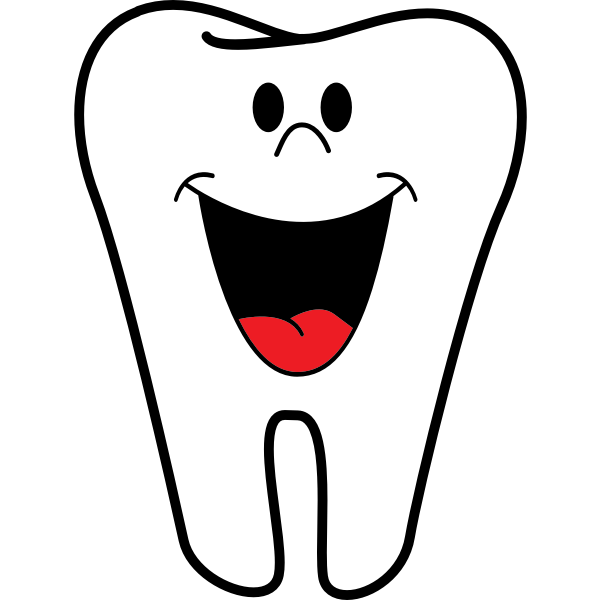 SVG Happy tooth vector clip art