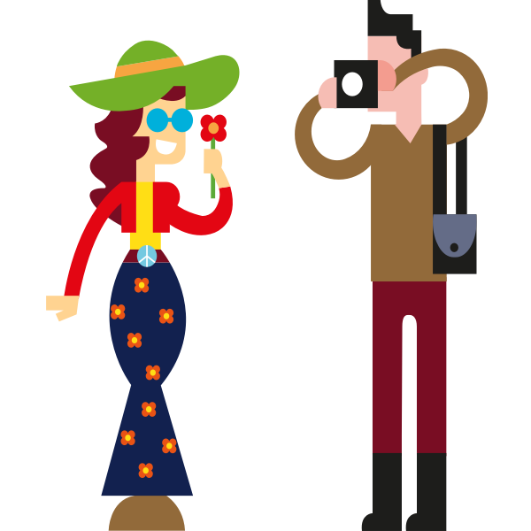SVG Happy tourists