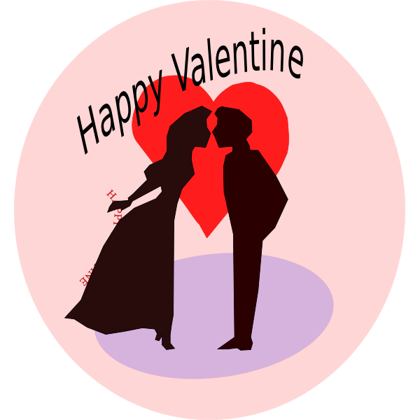 SVG Happy Valentine vector illustration