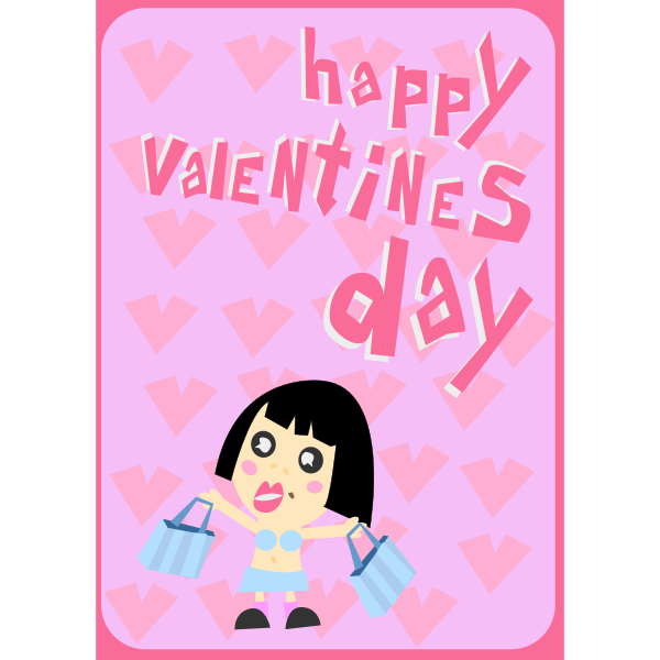 SVG Happy Valentines Day Card