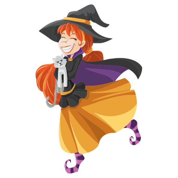 SVG Happy witch