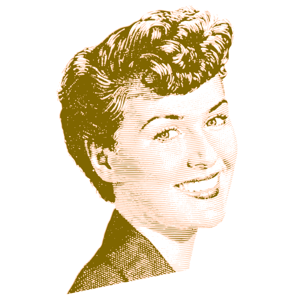 SVG Happy woman portrait