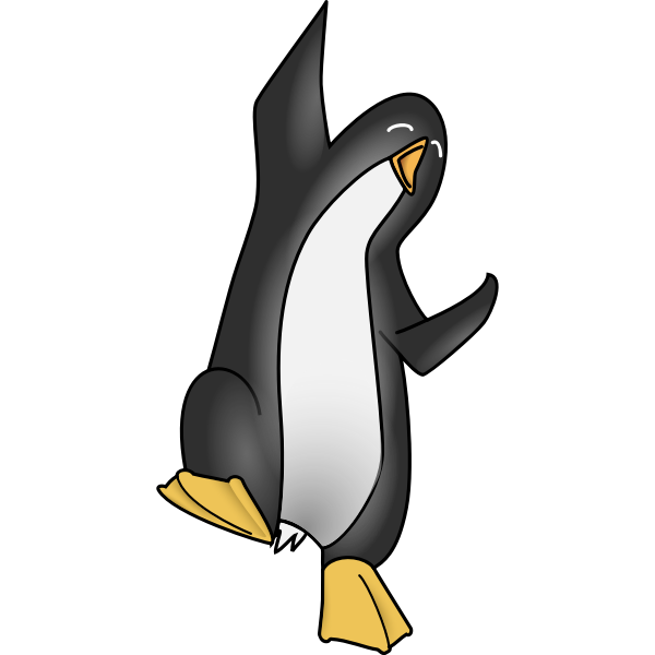 SVG Hapy penguin vector image