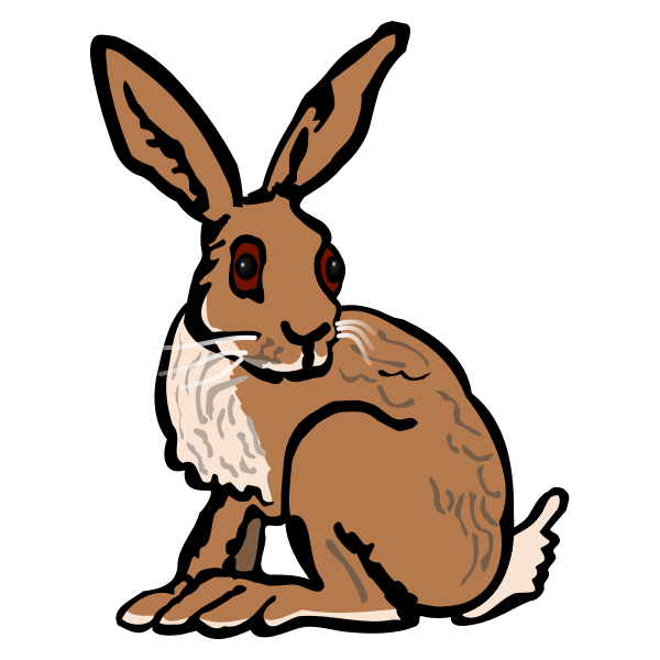 SVG Hare - coloured