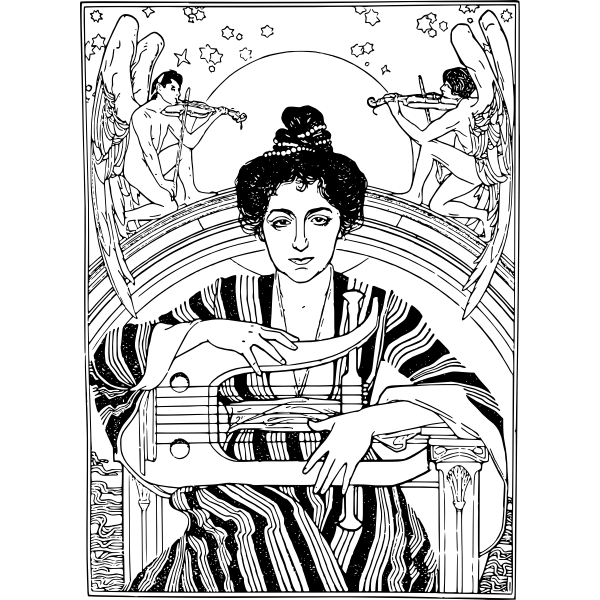 SVG Harp lady