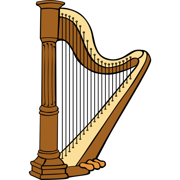 SVG Harp vector image