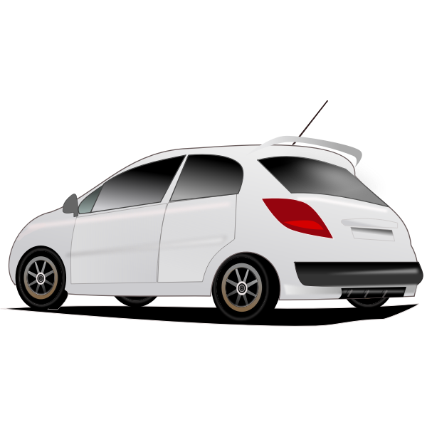 SVG Hatchback racing car vector image