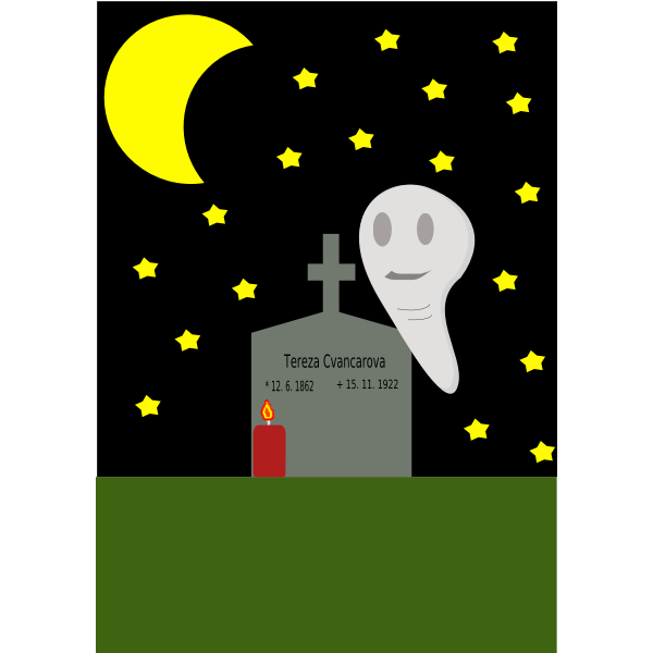 SVG Haunted grave vector image