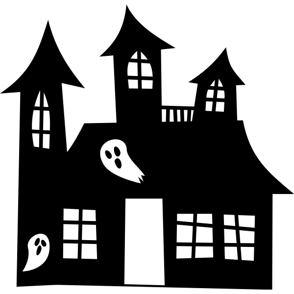 SVG Haunted house silhouette