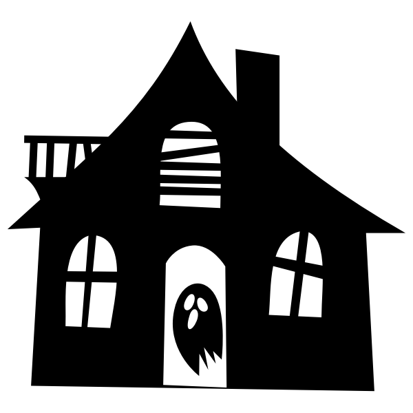 SVG Haunted house silhouette image