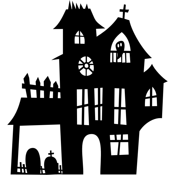 SVG Haunted mansion silhouette