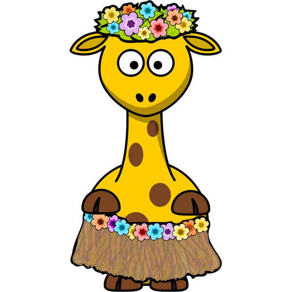 SVG Hawaii giraffe vector image