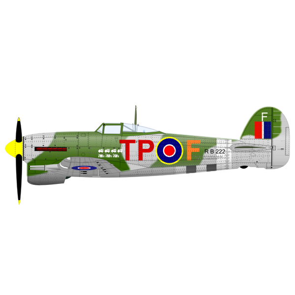 SVG Hawker Typhoon vector illustration