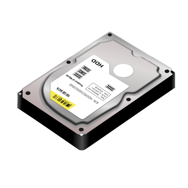 SVG HDD hard disk vector image