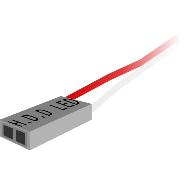 SVG HDD LED plug vector image