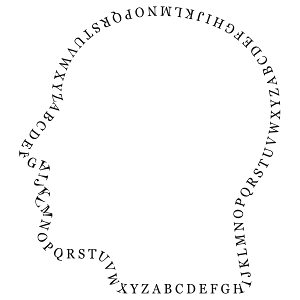 SVG Head with alphabet