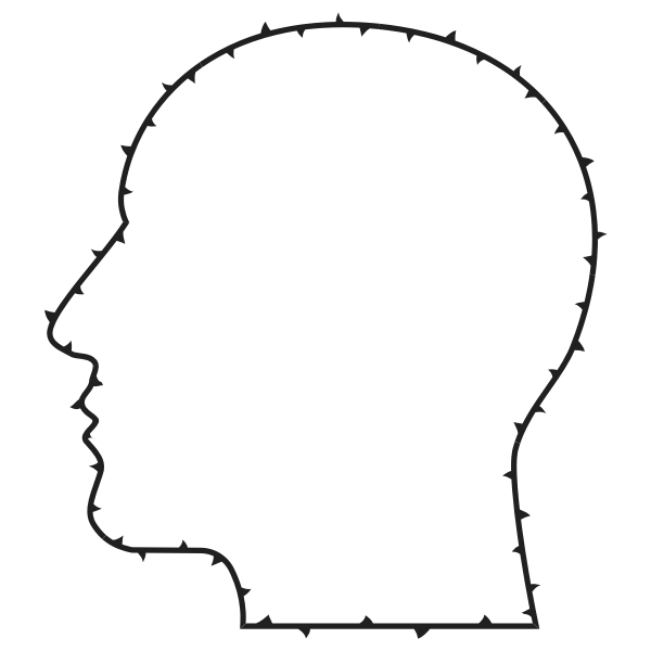SVG Head with thorns