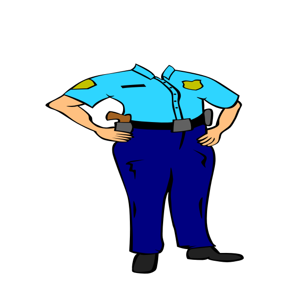 SVG Headless police officer vector drawing