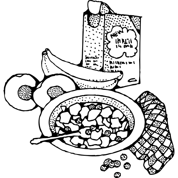 SVG Healthy breakfast vector image