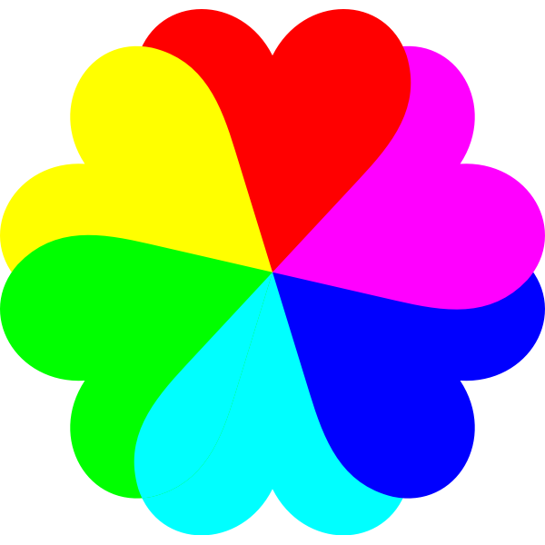 SVG Heart 6 colors