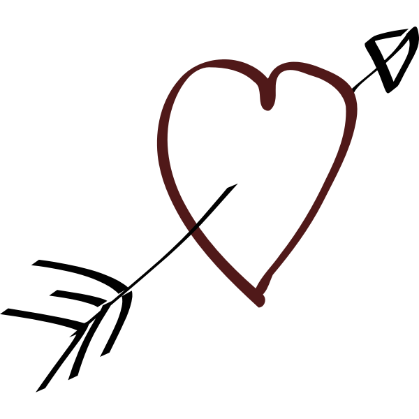 SVG Heart and arrow vector graphics