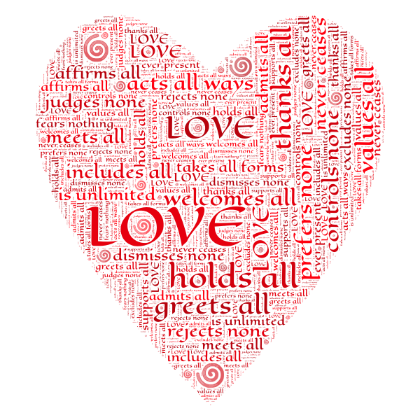 SVG Heart and love typography