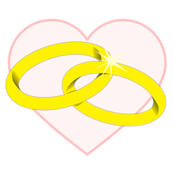 SVG Heart and wedding rings