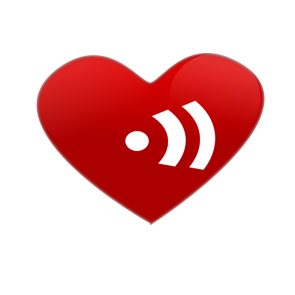 SVG Heart beat sign vector clip art