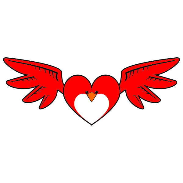 SVG Heart Bird