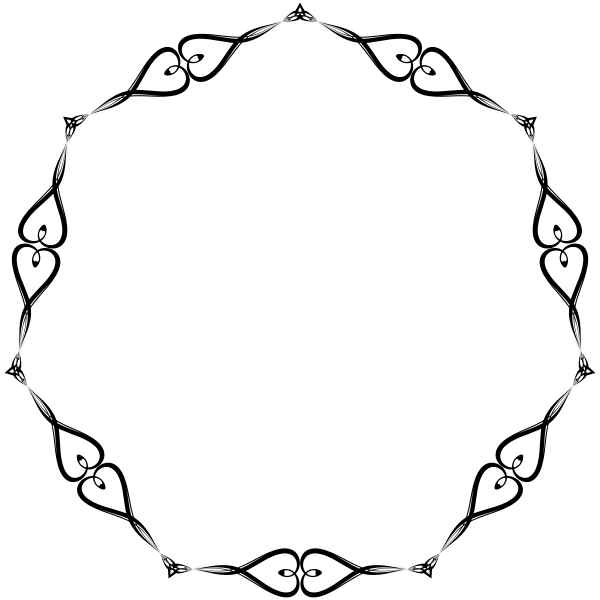 SVG Heart border vector image