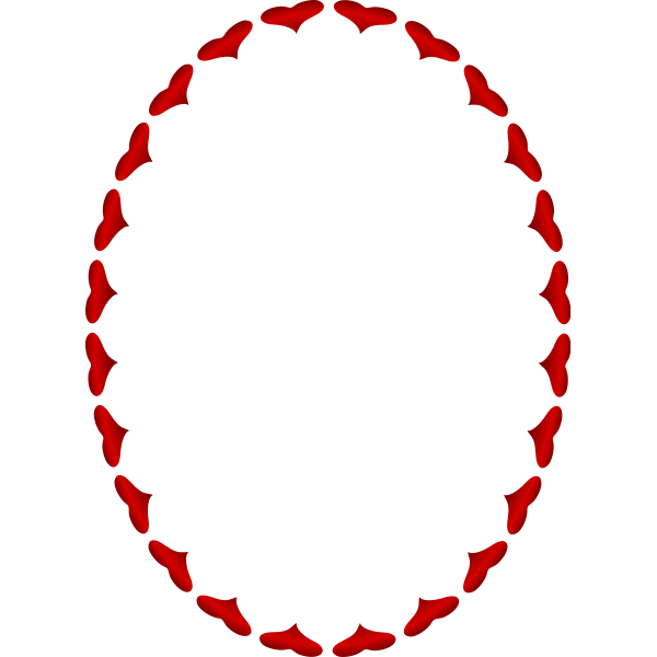 SVG Heart Frame Red Color