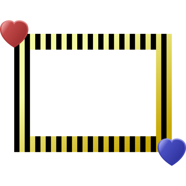 SVG Heart Frame Retro