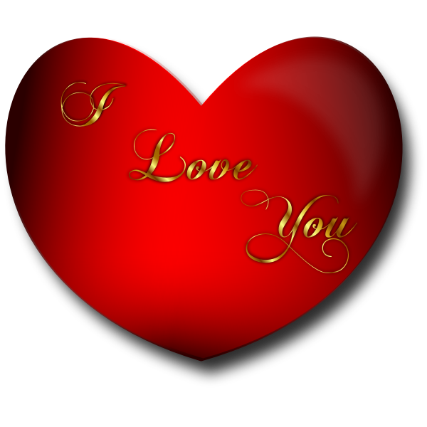 SVG Heart I Love You Vector
