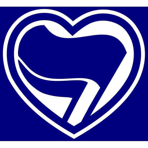 SVG Heart in ink color