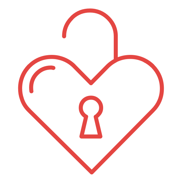 SVG Heart lock icon