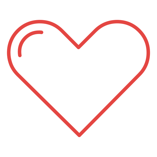 SVG Heart logo red lines