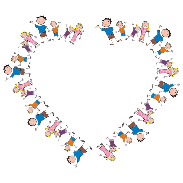 SVG Heart made of family members