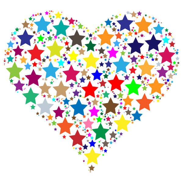 SVG Heart made of stars