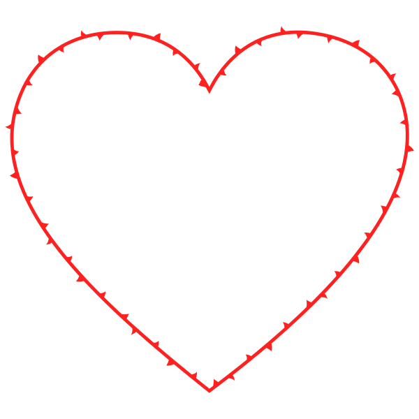 SVG Heart of thorns