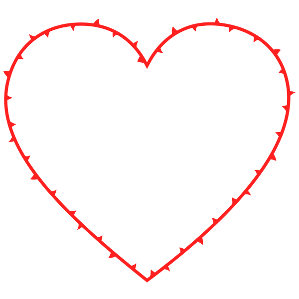 SVG Heart of thorns image