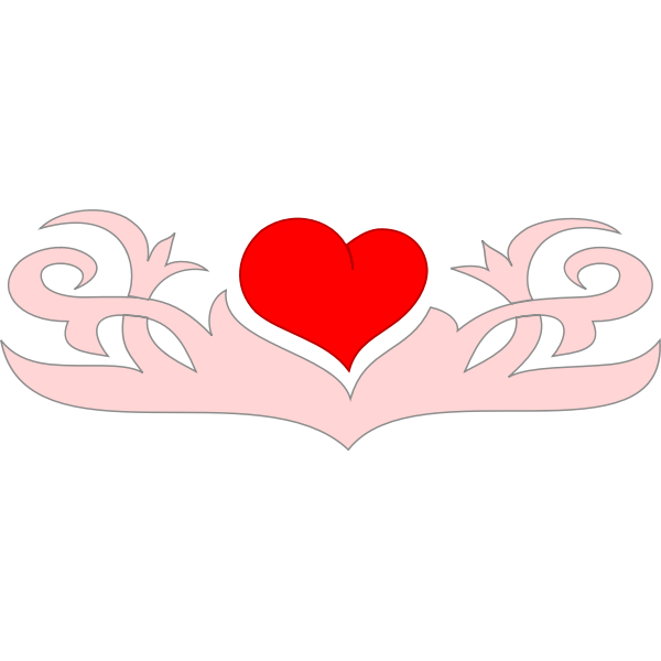 SVG Heart on a pattern vector image
