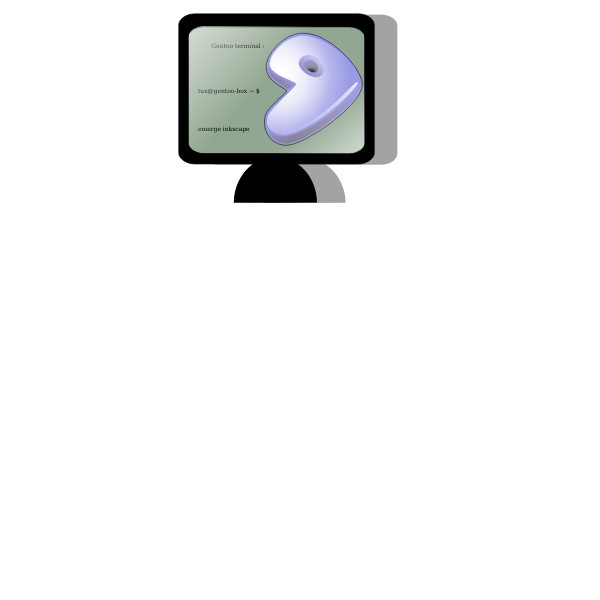 SVG Heart on computer monitor vector graphics