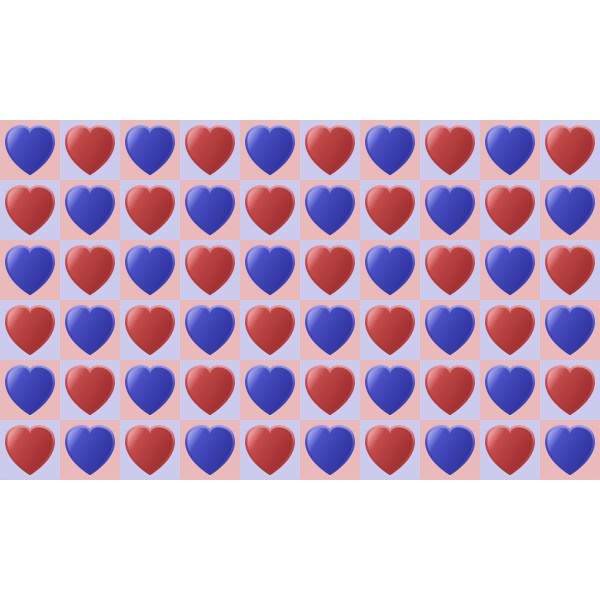 SVG Heart pattern in color