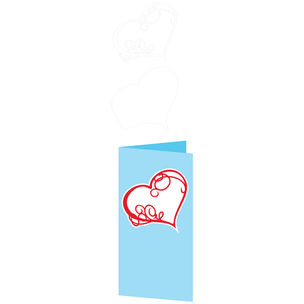 SVG Heart postcard