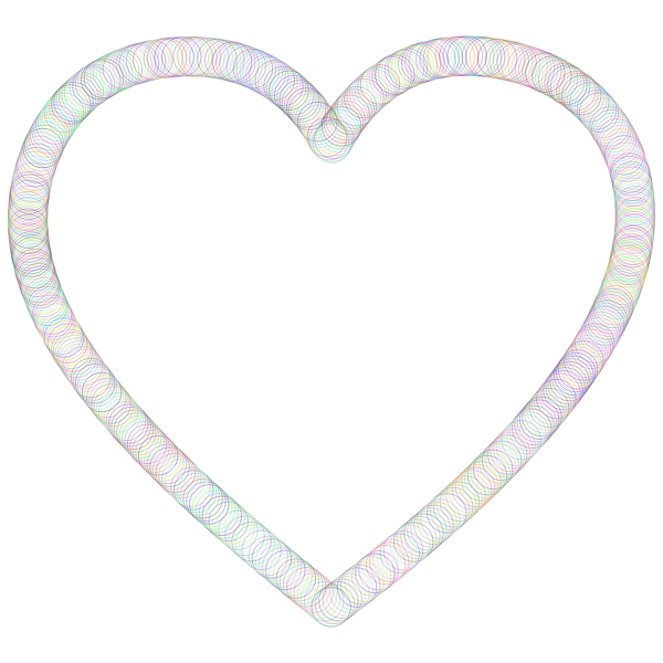 SVG Heart Prismatic Pattern