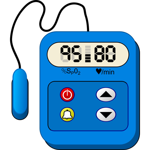 SVG Heart rate monitor device vector clip art