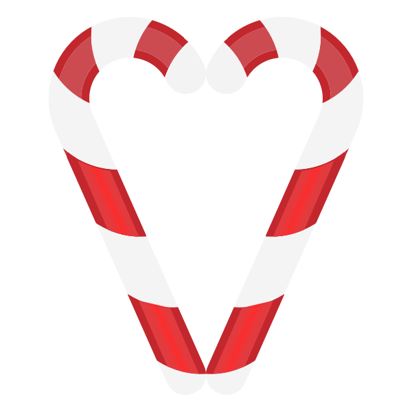 SVG Heart shape made of candy canes