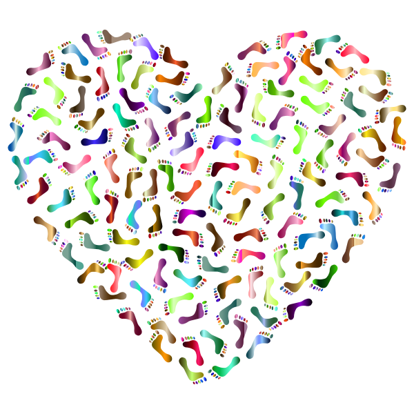 SVG Heart shape prismatic pattern