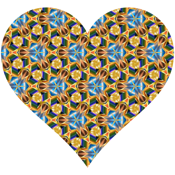 SVG Heart shape with retro pattern